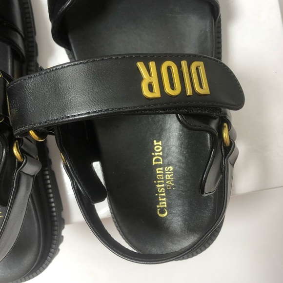 Dior Black and Gold Women's Sandals - Picture 4 of 7